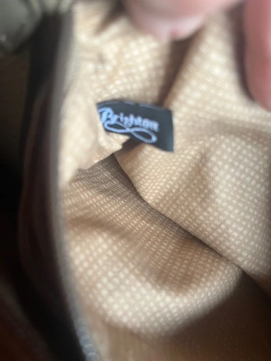 Brighton Eva Woven Straw Tote Shoulder Crossbody Bag with Brown Leather Trim - Picture 13 of 16